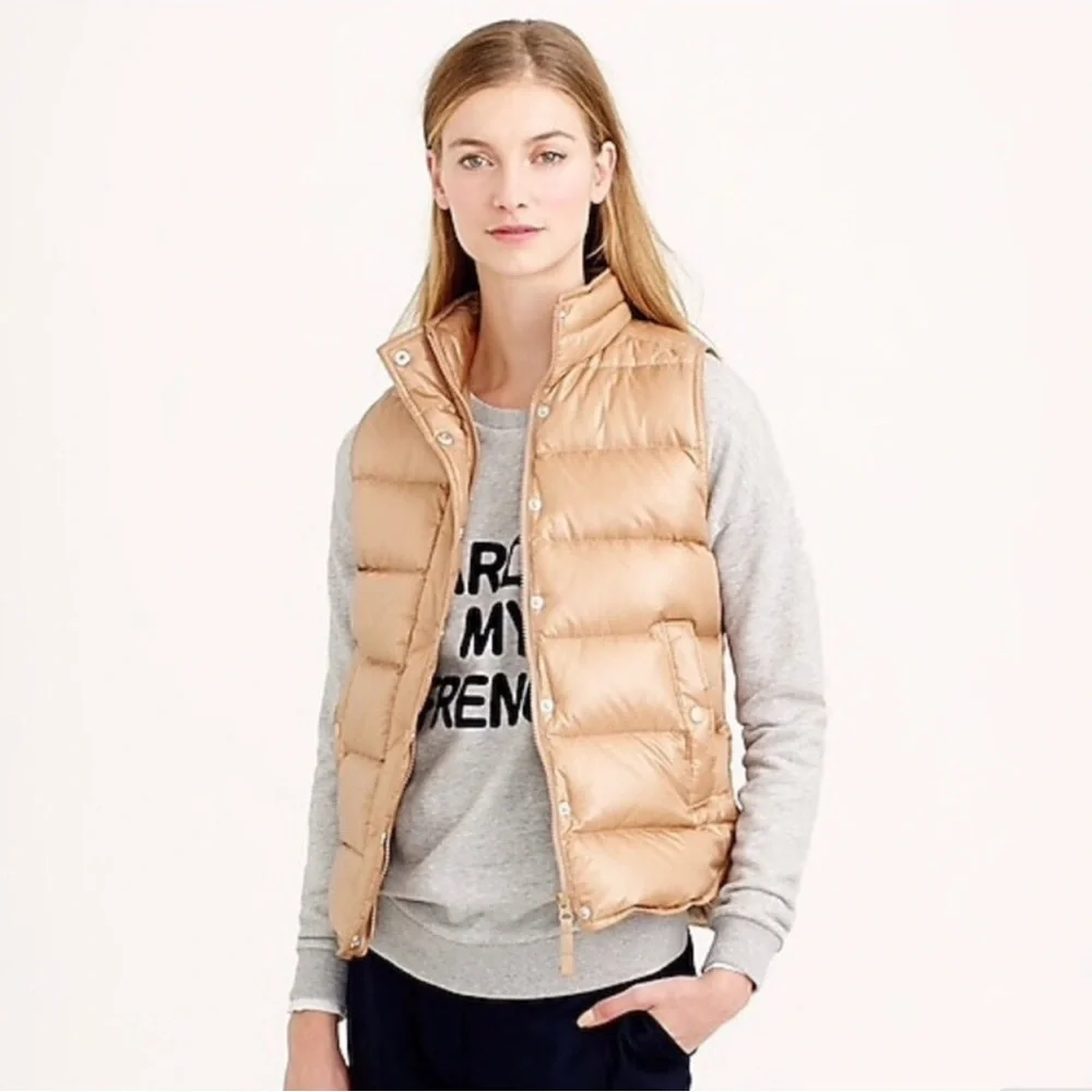 J.Crew Shiny Puffer Down Vest - Picture 2 of 8